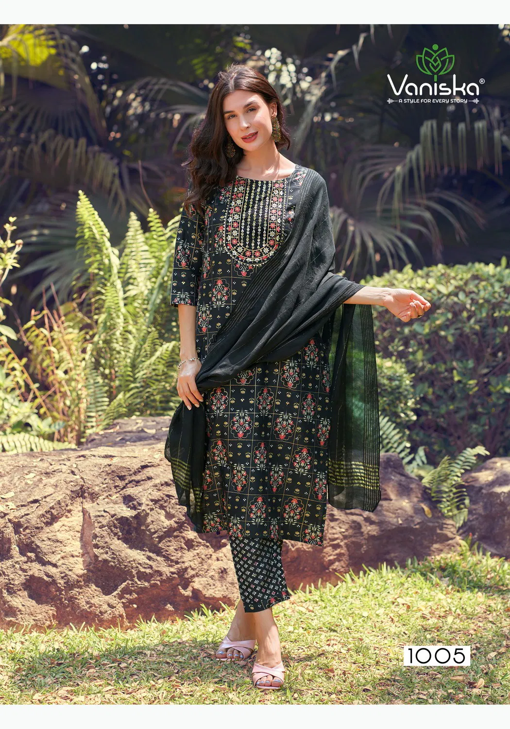 Sunrise Vol 1 By Vaniska Straight Cut Printed Kurti With Bottom Dupatta Wholesalers In Delhi